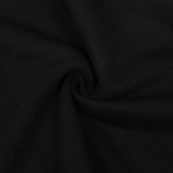 Ткань Футер 3-х нитка, Петля, цвет Черный (на отрез)  в Томске