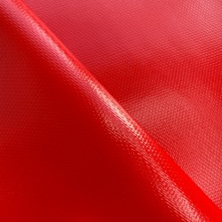 Ткань ПВХ 600 гр/м2 плотная, Красный (Ширина 150см), на отрез  в Томске
