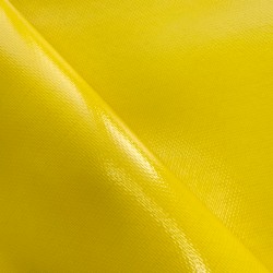 Ткань ПВХ 600 гр/м2 плотная, Жёлтый (Ширина 150см), на отрез  в Томске