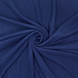Ткань Флис Односторонний 130 гр/м2, цвет Темно-синий (на отрез)  в Томске