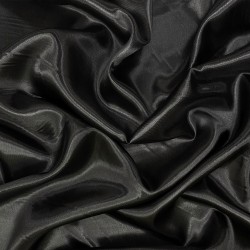 Ткань Атлас-сатин, цвет Черный (на отрез)  в Томске