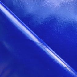Тентовый материал ПВХ 450 гр/м2, Синий (Ширина 160см), на отрез  в Томске, 450 г/м2, 799 руб